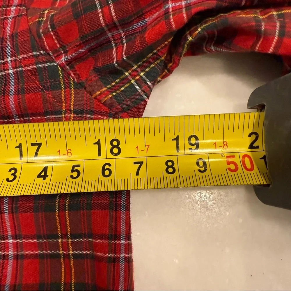 Ralph Lauren Set Of 2 Boys Button Down Shirts 1 Tartan Plaid 1- Green Sz M 10-12